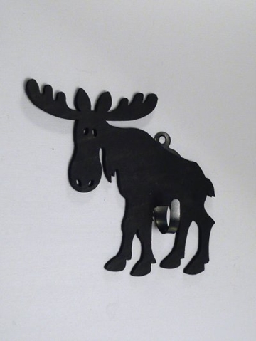 Elg - knage, sort tr� m. sort metalkrog, stor.