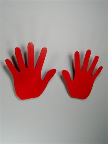 Hands knager, design Boxtel Buijs, st�l, r�d - ( 2 stk pakke incl. monteringsvejledning, skruer og plugs ).