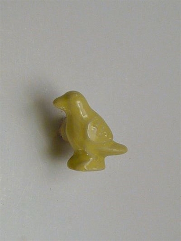 Fugle knop, gul porcel�n, stor.