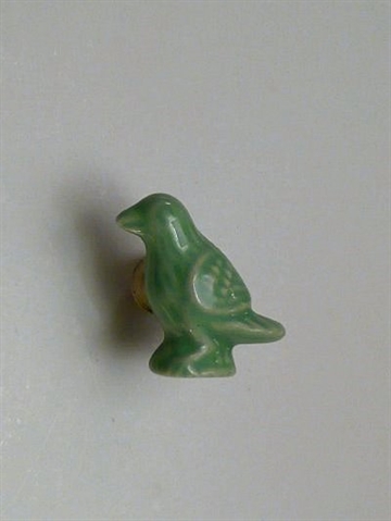 Fugle knop, gr�n porcel�n, stor.