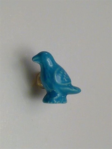 Fugle knop, bl� porcel�n, stor.