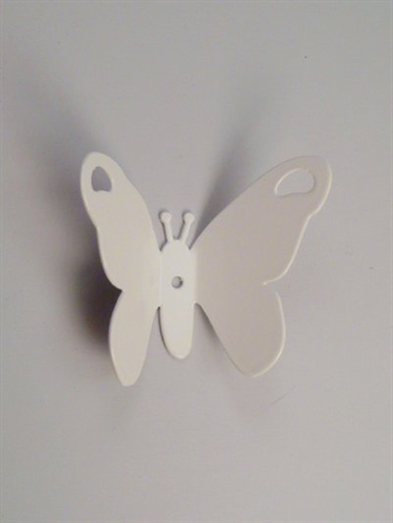 Sommerfugl - knage, Pluto design, hvidlakeret st�l.