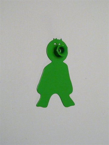 Who? me! him - knage, design Trine Mervig, st�l, gr�n - ( incl. skrue og plug ).