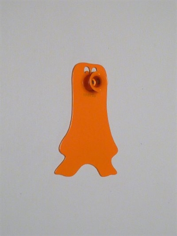 Who? me! blop - knage, design Trine Mervig, st�l, orange - ( incl. skrue og plug ).