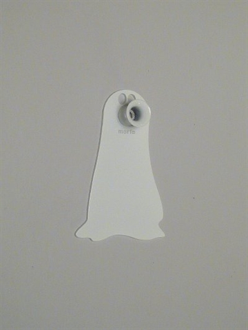Who? me! ghost - knage, design Trine Mervig, st�l, hvid - ( incl. skrue og plug ).
