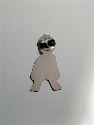 Who? me! him - knage, design Trine Mervig, mat b�rstet st�l - ( incl. skrue og plug ).