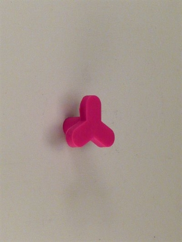 Pink siliconeknage, m. st�lindsats - incl. skrue.