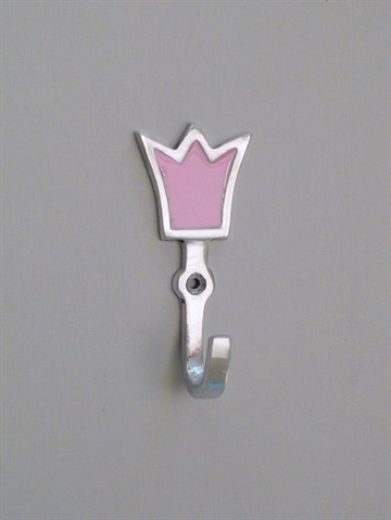 Prinsessens knage, aluminium m. pink emalje.