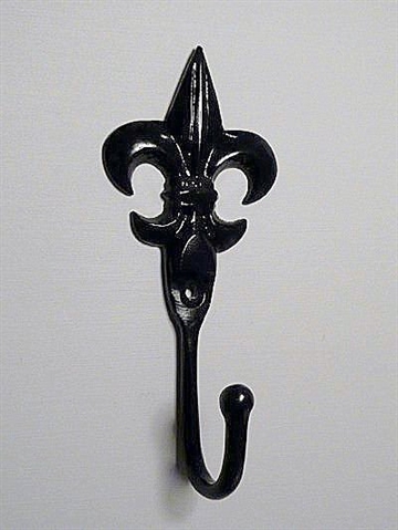 Lilje - knage, sortlak. aluminium, stor.
