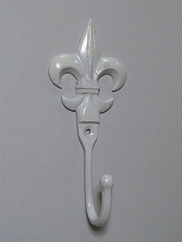 Lilje - knage, hvidlak. aluminium, stor.
