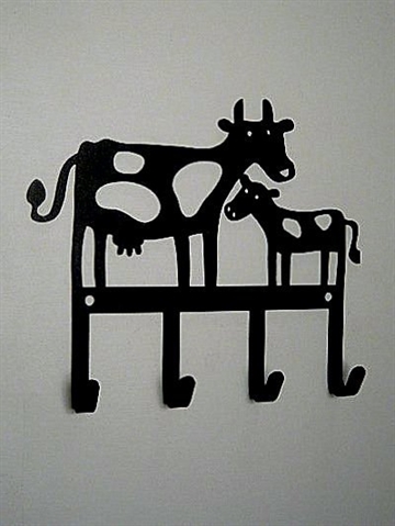 Sort smedejerns knager�kke m. k�er og 4 kroge fra "Bengt og Lotta design", Sverige. 