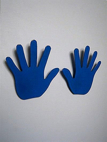 Hands knager, design Boxtel Buijs, st�l, bl� - ( 2 stk pakke incl. monteringsvejledning, skruer og plugs ).