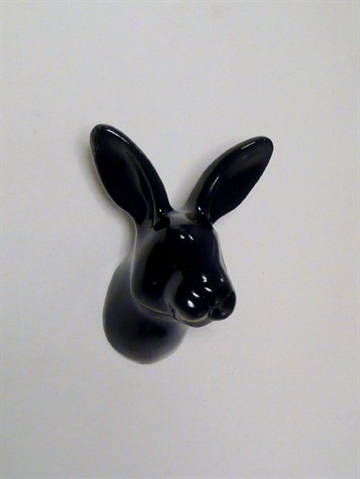 Dear Bunny - knage, design Jorine Oosterhoff, sortlakeret polystone og metal m. indst�bt skrue (incl. plug). 