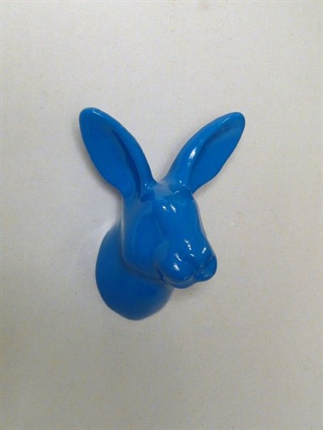 Dear Bunny - knage, design Jorine Oosterhoff, bl�lakeret polystone og metal m. indst�bt skrue (incl. plug). 