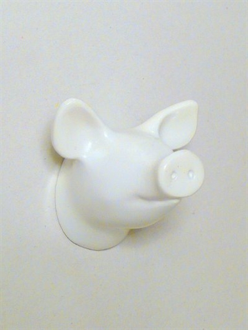 Dear Piggy - knage, design Jorine Oosterhoff, hvidlakeret polystone og metal m. indst�bt skrue (incl. plug). 
