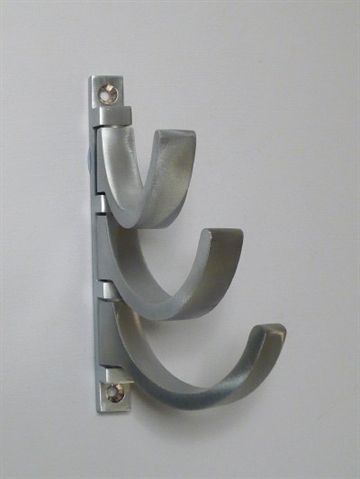 Trippel knage, BB design, drejelig, mat b�rstet krom.