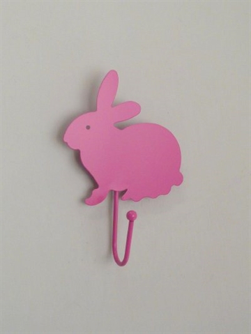 Kanin knage, jernblik, pink - ( monteringsbeslag p� bagsiden ). 