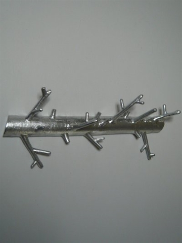 Branch knager�kke, design Harald Hynell, st�bejern, s�lv, maxi ( kan monteres b�de vandret og lodret ).