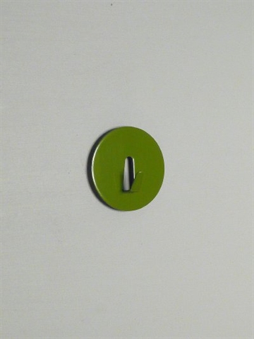Rund knage, st�rk magnetisk, olivengr�n emaljeret jern.