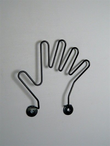 Hands up - knagen, design Quandt, sortlakeret kraftig metaltr�d.
