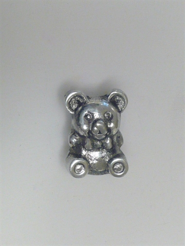 Bamse knop, poleret aluminium, mellemstor.