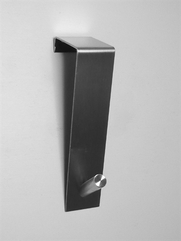 H�nge over d�r - knage m. knop, mat b�rstet st�l.