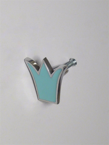 Prinsens knop, aluminium m. bl� emalje.