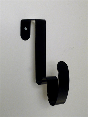 Two step hanger over d�r - knage m. b�jleplads, sortlakeret st�l.