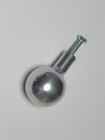 Aluminiumsknop m. hals, mellemstor.