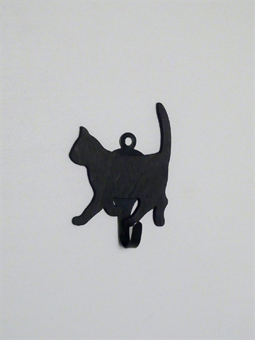 Katte knage, sort tr� m. sort metalkrog, lille.