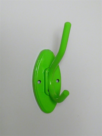 Gr�nlakeret metalknage m. oval bagplade.