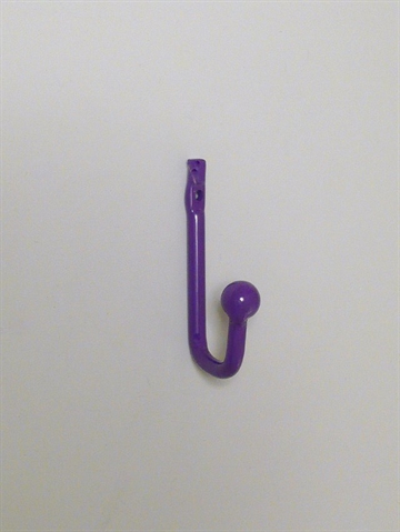 Lilla lakeret metalkrog m. knop.