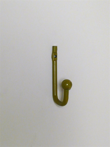 Olivengr�n lakeret metalkrog m. knop.