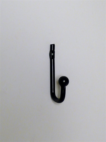 Sort lakeret metalkrog m. knop.