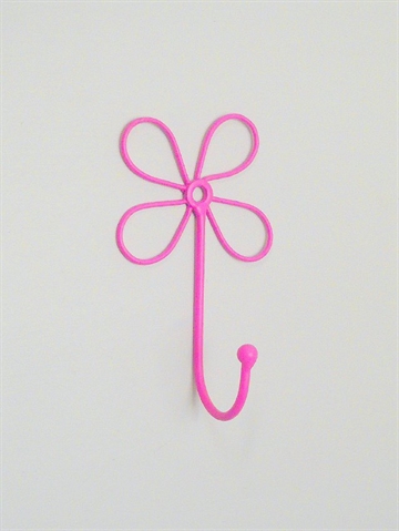Blomst knage, pinklak. metal, mellem.