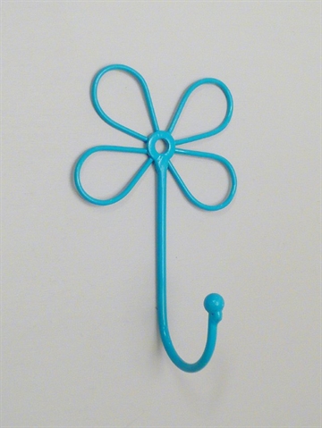 Blomst knage, bl�lak. metal, stor.