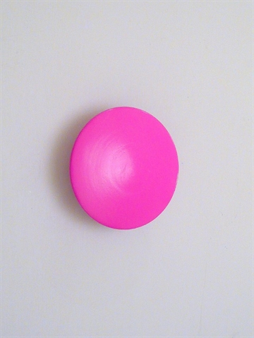 Pink knop knage m. hals  (til b�jle ) og skrue, massiv polystone, mellemstr - EGNET TIL V�G.