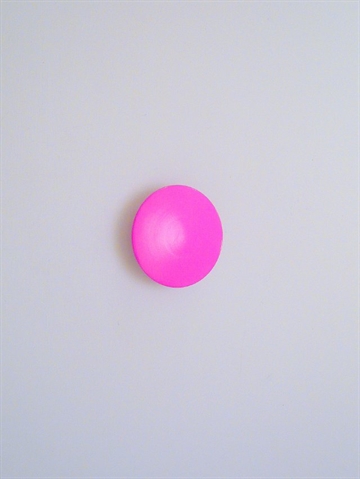 Pink knop knage m. hals ( til b�jle ) og skrue, massiv polystone, lille - EGNET TIL V�G.