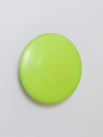 Limegr�n knop knage m. hals ( til b�jle ) og skrue, massiv polystone, stor - EGNET TIL V�G.