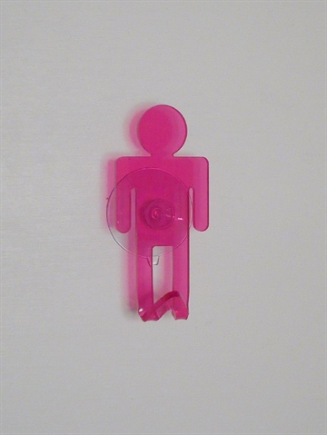 Mand sugekop knage, pink, st�rk akryl.