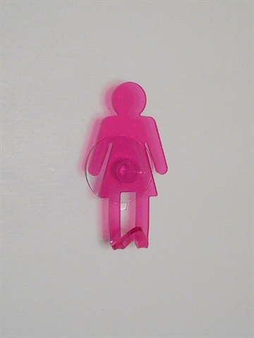 Dame sugekop knage, pink, st�rk akryl.
