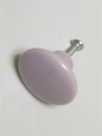 Hv�lvet knop, lyselilla porcel�n, stor.
