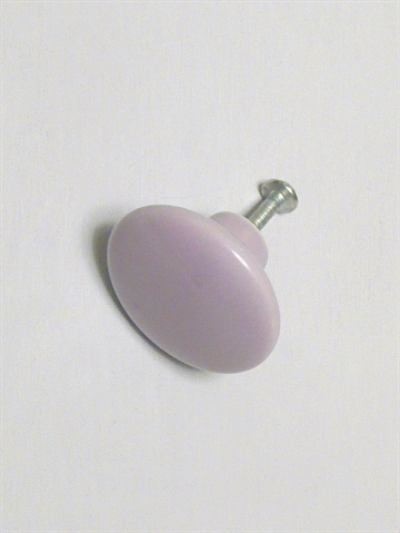 Hv�lvet knop, lyselilla porcel�n, mellemstr.