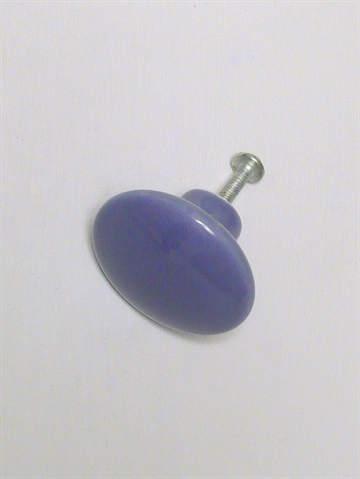 Hv�lvet knop, m�rkelilla porcel�n, mellemstr.