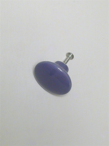 Hv�lvet knop, m�rkelilla porcel�n, lille.