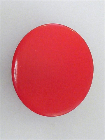 R�d knop knage m. hals ( til b�jle ) og skrue, massiv polystone, maxi - EGNET TIL V�G.