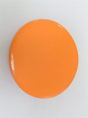 Orange knop knage m. hals ( til b�jle ) og skrue, massiv polystone, maxi - EGNET TIL V�G.
