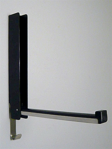 B�jlestang m. krog, matsort og b�rstet st�l, Fl�z Design, kan klappes op.