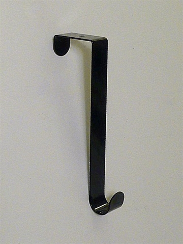 H�nge over d�r enkeltknage, blank sort lakeret metal, kort.