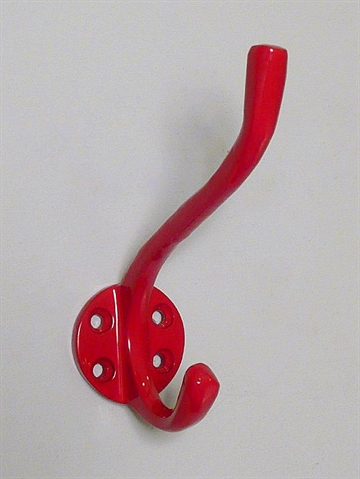 Knage, r�d lakeret aluminium - ( incl. farvede skruer ).